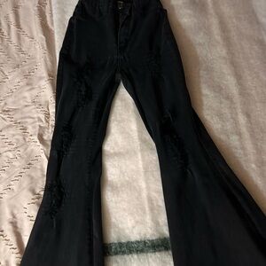 Black Flared Jeans